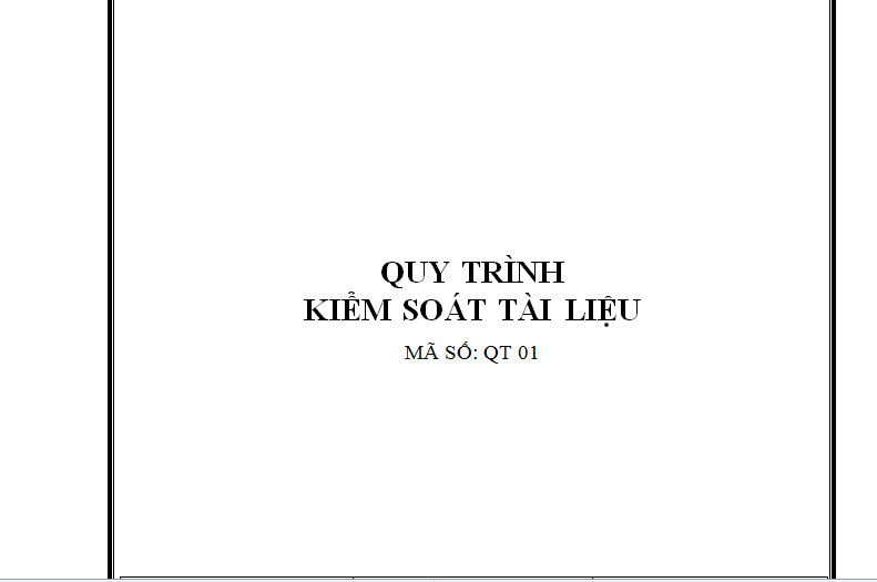 Biểu mẫu Kiểm soát tài liệu